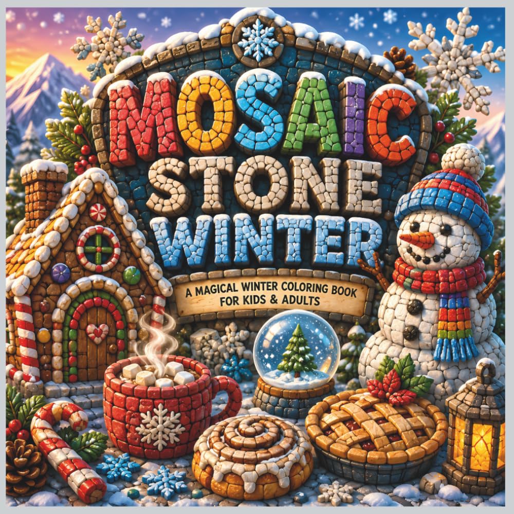 Mosaic Stone Winter: Relax, Color, and Enjoy a Magical Winter Journey (Mosaic Stone Coloring Collection) baixar livro de graça