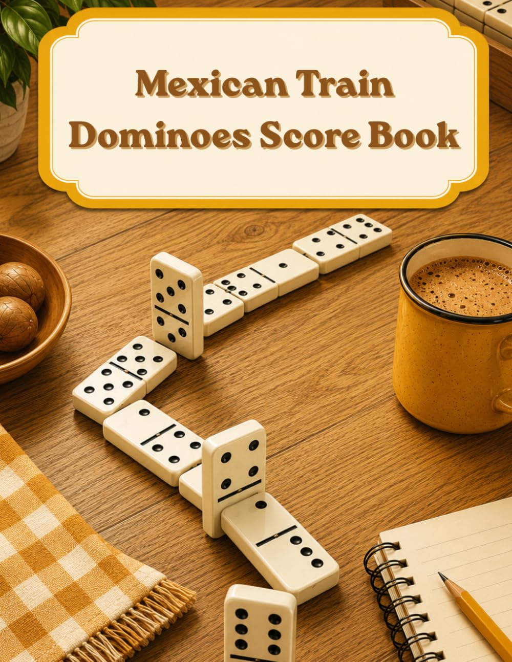 ler totalmente Mexican Train Dominoes Score Book: 100 Large Score Sheets for Up to 6 Players | Perfect for Family Game Nights, Travel & Tournaments