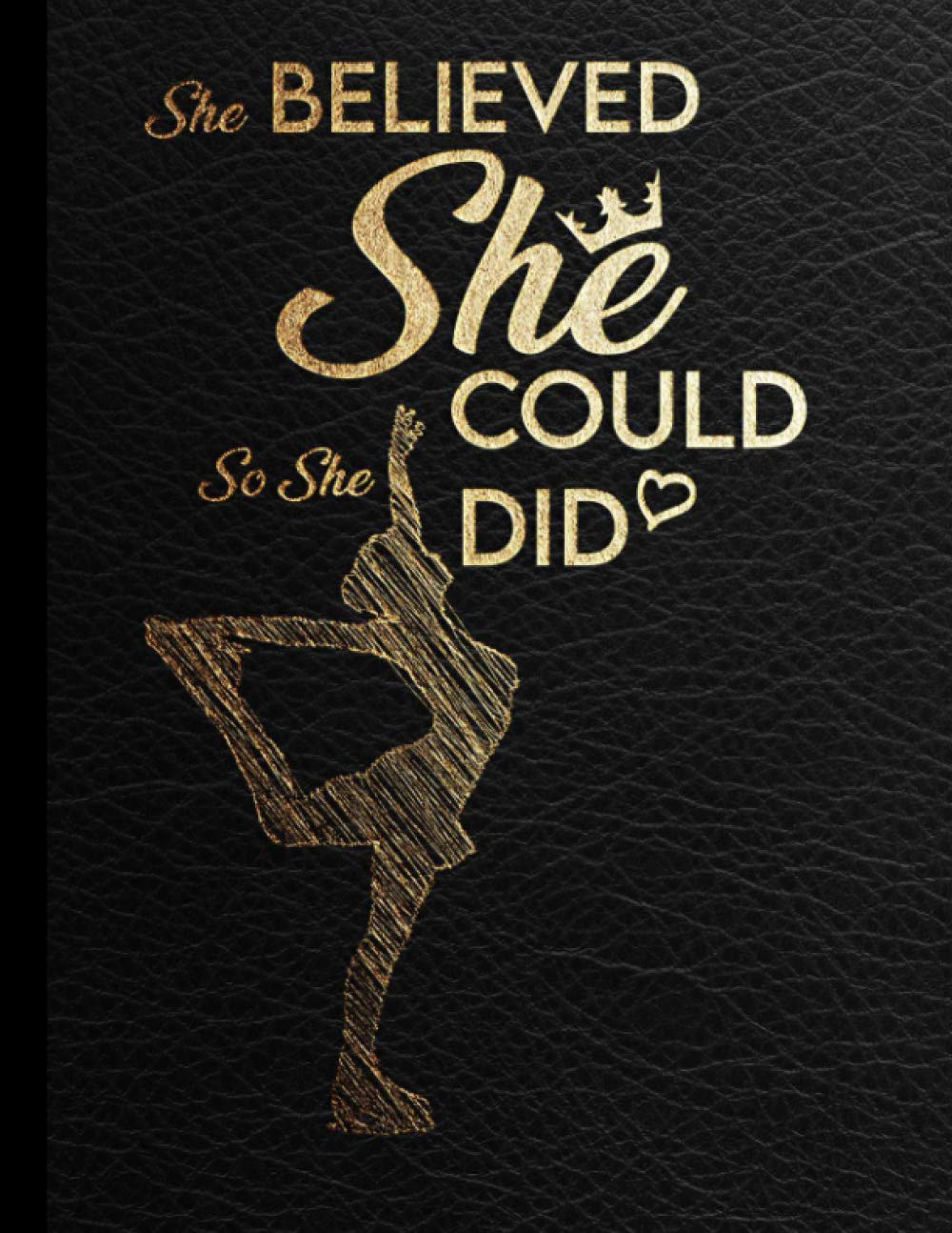 capítulo por capítulo baixar She Believed She Could, So She Did Sketch Book V.4: Figure Skating Large Notebook for Drawing, Writing, Doodling, Sketching or Painting. Black & gold... & lined journal) for girls, women, teenage