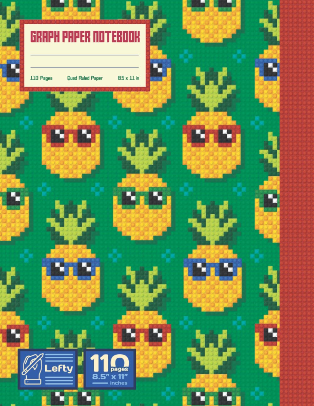 capítulo por capítulo baixar Left-handed Graph Paper Notebook: Pineapple Pixel Style Theme | Grid Paper for Math and Science Students |Quad ruled 5x5 | 110 pages, 8.5 x 11 Inches. (Hebrew Edition)