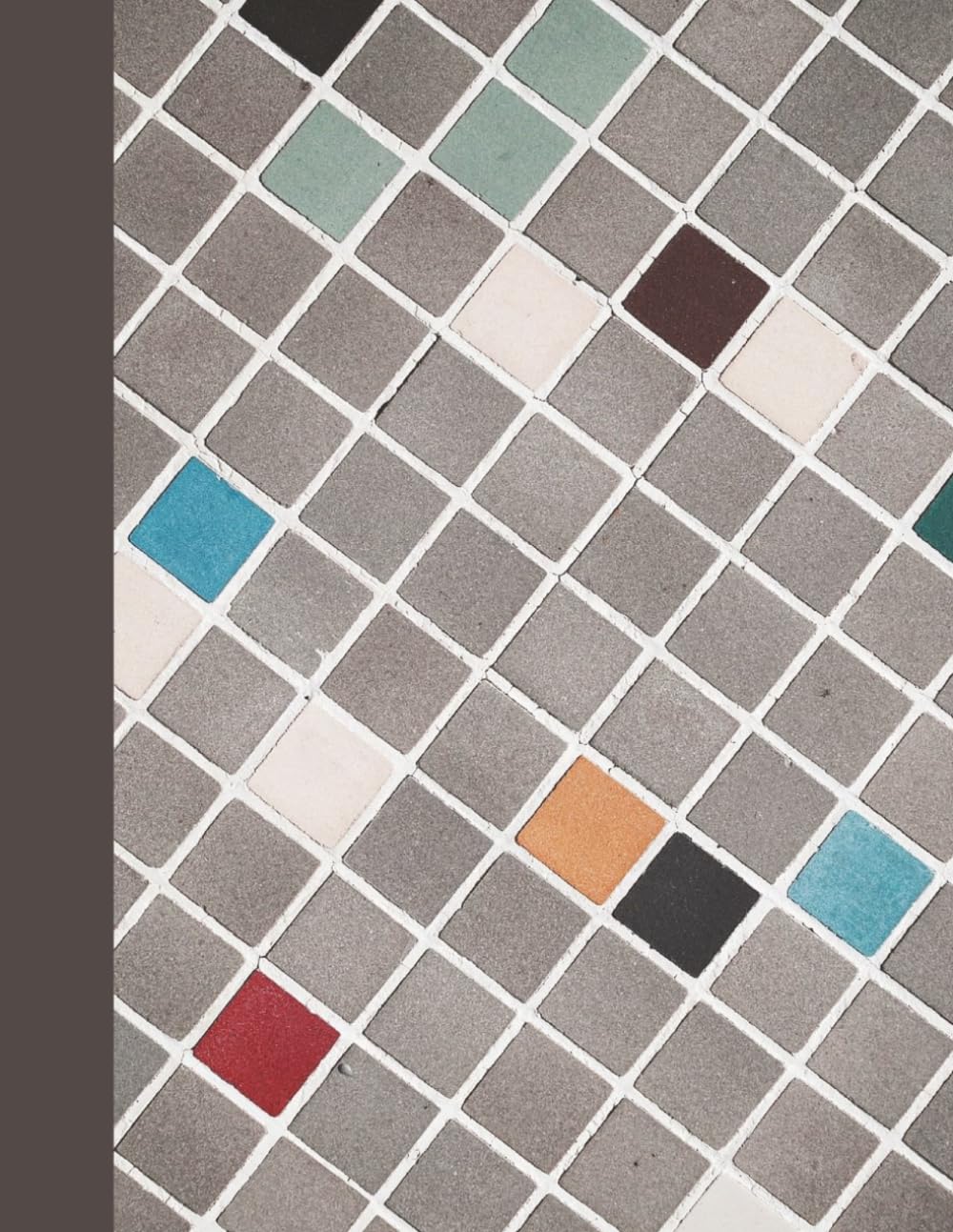 Graph Paper Composition Notebook MOSAIC TILES: Quad Ruled 150 pages, Checkered Paper for Math, 4x4 Grid, Four Squares per Inch, 8.5x11 inches