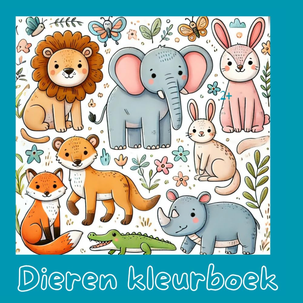 Dieren kleurboek kinderen: 40 Simpele bold & easy kleurplaten van dieren voor kinderen en peuters (Dutch Edition) baixar livro de graça