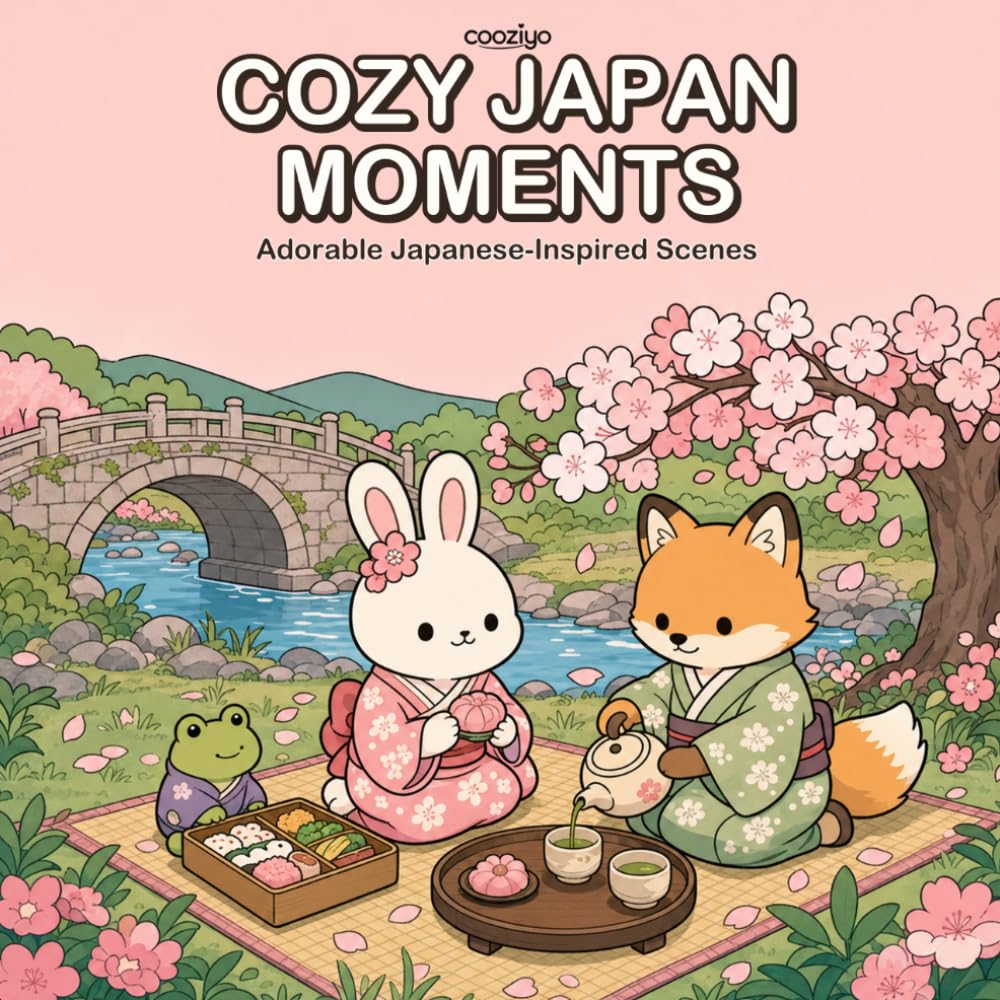 Cozy Japan Moments: Coloring Book for Adults Featuring Cozy Japan Scenes and Kawaii Animals in Peaceful Moments for Relaxation baixar o livro de graça