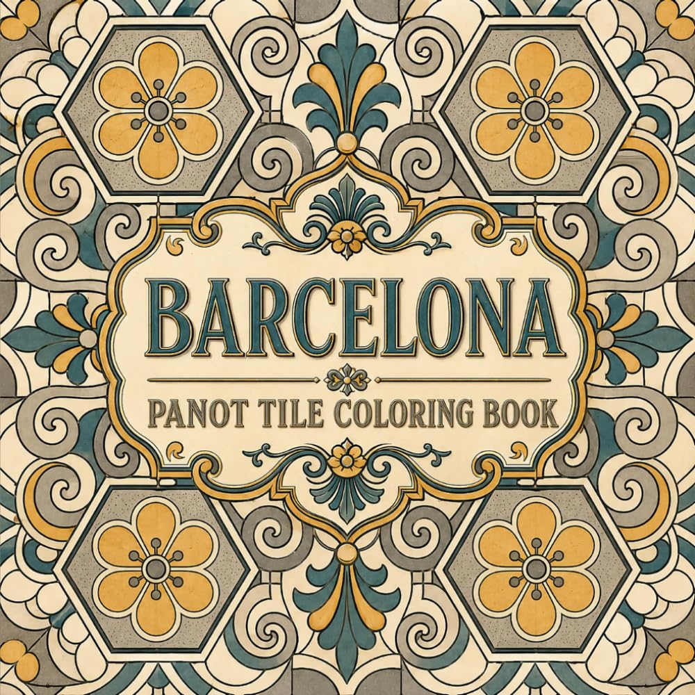 Barcelona Panot Tile Coloring Book: Four-Tile Flower Assemblies in 40 Modernista Pavement Designs from the Streets of Catalonia baixar livro de graça