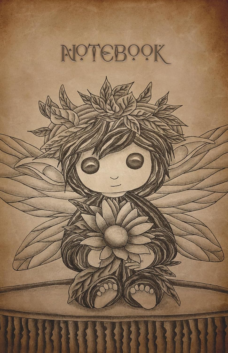 ler totalmente Fantasy Fairycore Notebook with a Cute Woodland Pixie Character on the Cover: Art by Fantasy and Fairy Artist Ellie Spencer