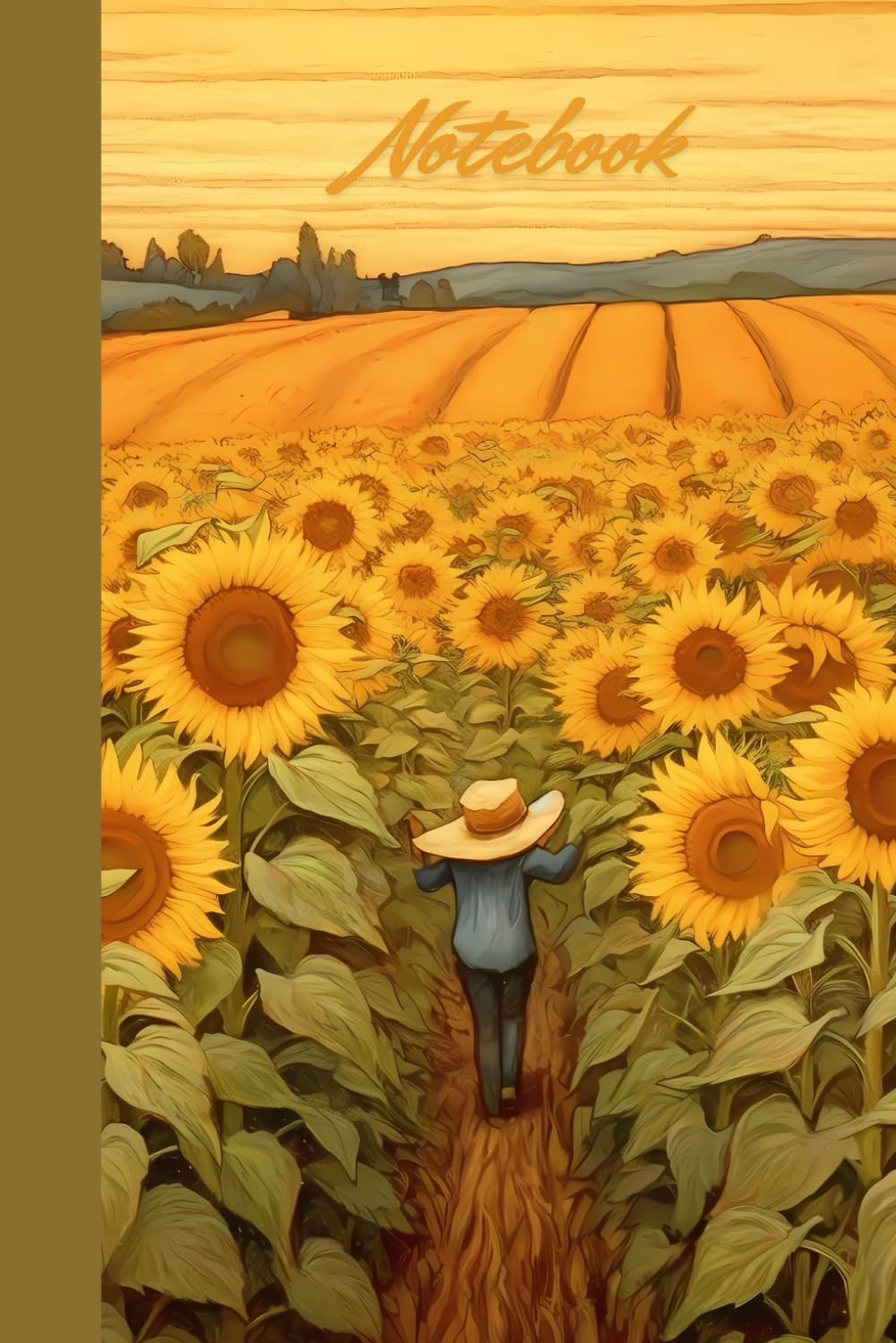 ler totalmente Notebook: Happy Sunflowers, 120 lined pages, 6"x9" soft cover