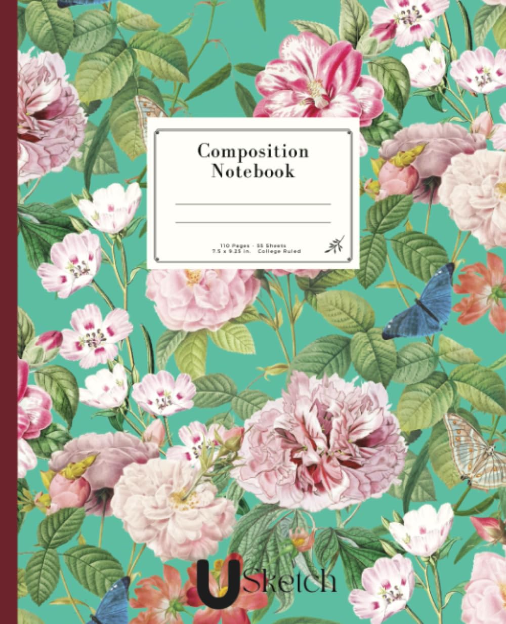 Roses Composition Notebook: Unique Design, Vintage Plants and Flowers.: Perfect for writing, taking notes, drawing, journaling, and more. A lovely gift for women. baixar livro de graça
