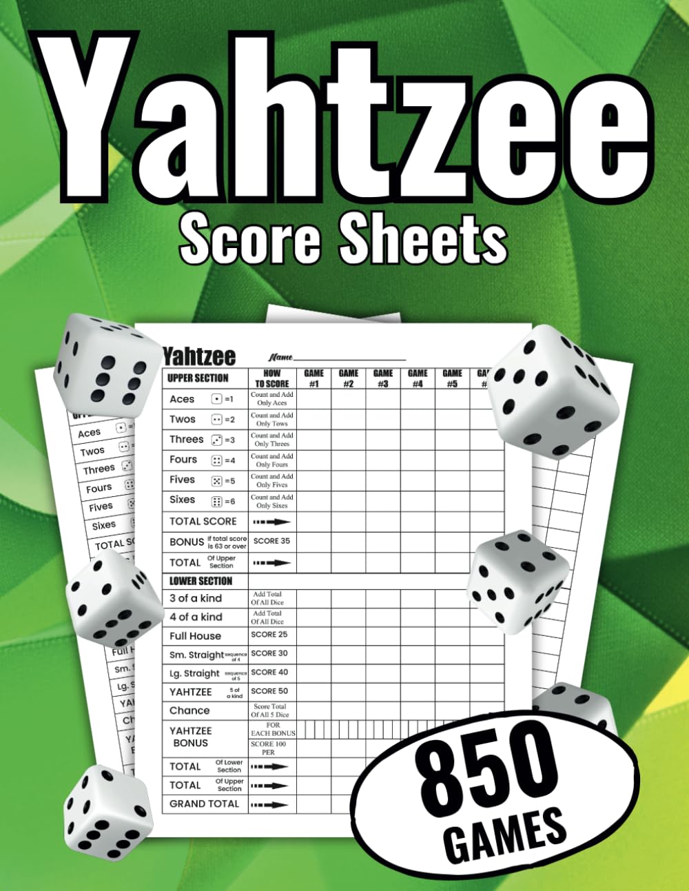Yahtzee Score Sheets: 850 Large Print Score Games for Scorekeeping (Yahtzee Score Book) baixar o livro de graça