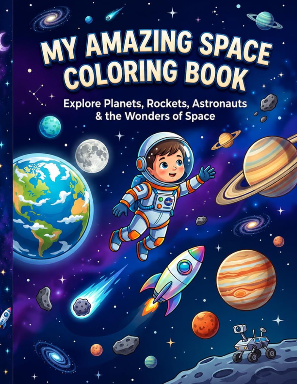 My Amazing Space Coloring Book: Explore Planets, Rockets, Astronauts & the Wonders of Space baixar o livro de graça