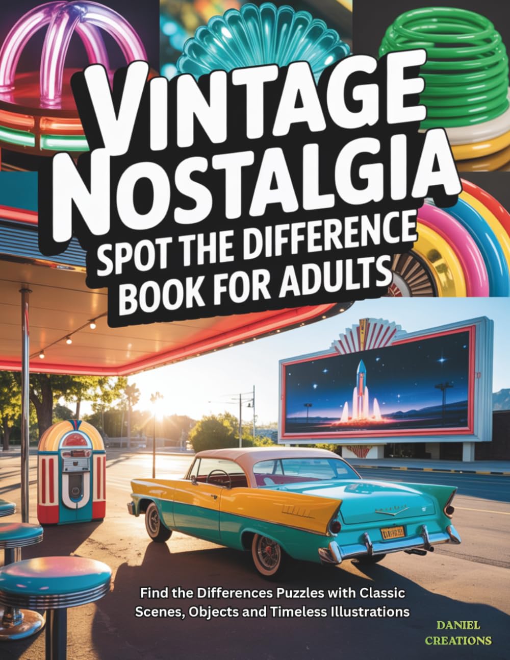 ler totalmente Vintage Nostalgia Spot the Difference Book for Adults: Find the Differences Puzzles with Classic Scenes, Objects and Timeless Illustrations