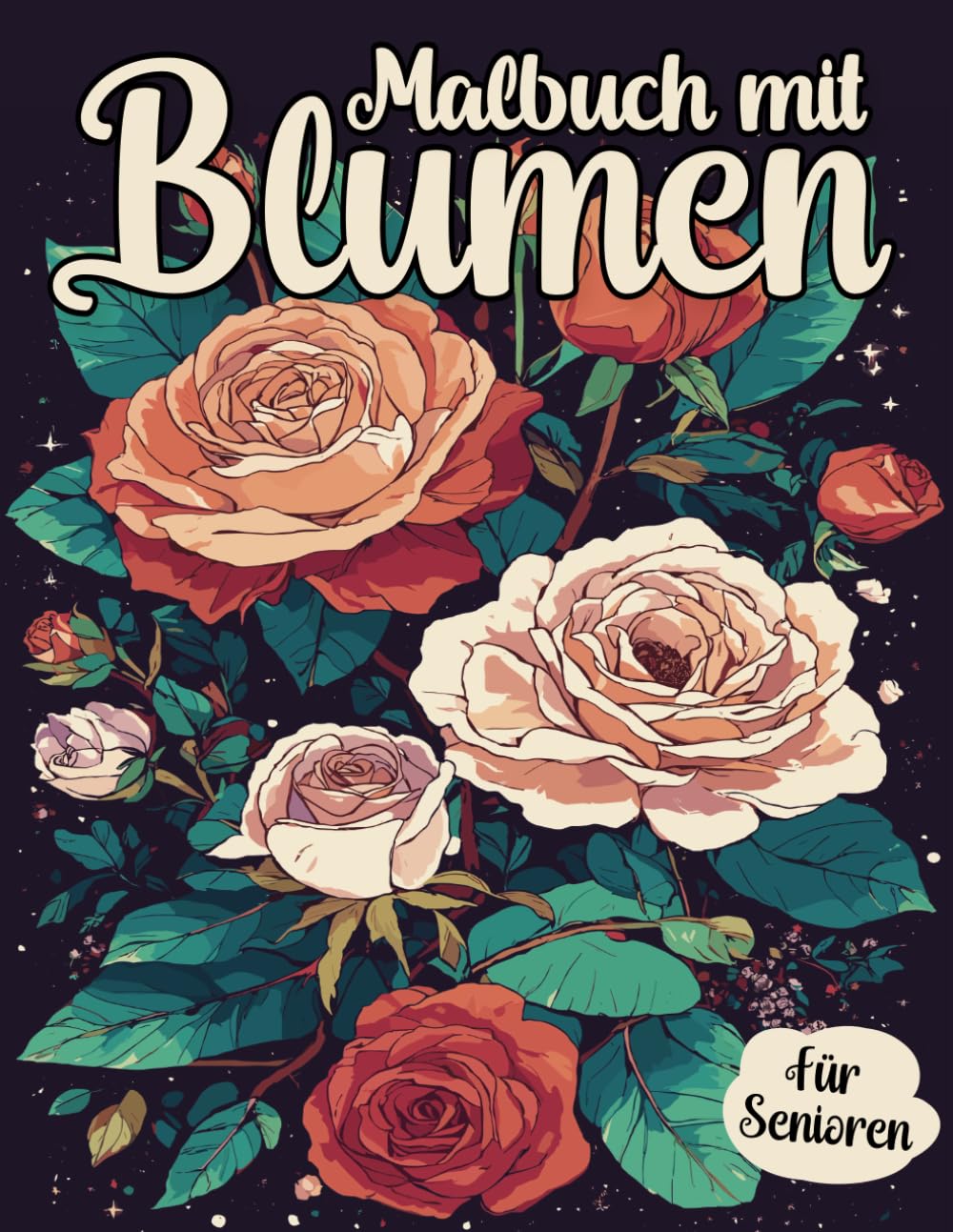 capítulo por capítulo baixar Malbuch mit Blumen für Senioren: Ein Einfaches und Entspannendes Malbuch für Senioren mit Einfachen Blumenmustern (German Edition)