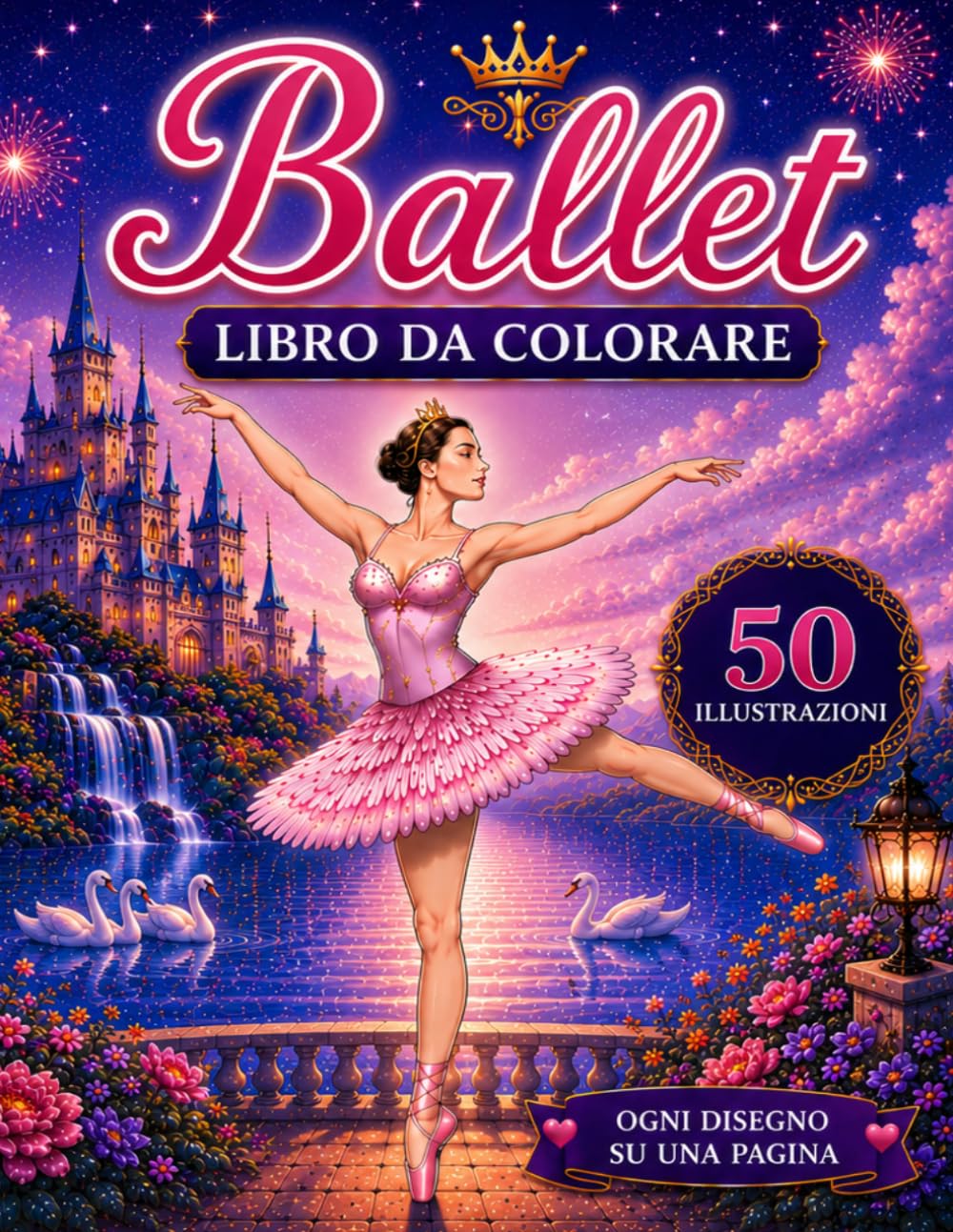 capítulo por capítulo baixar Ballet LIBRO DA COLORARE: 50 Disegni Magici di Ballerine e Castelli Incantati per Bambini e Adulti | Album da Colorare Danza Classica (Medium Coloring) (Italian Edition)
