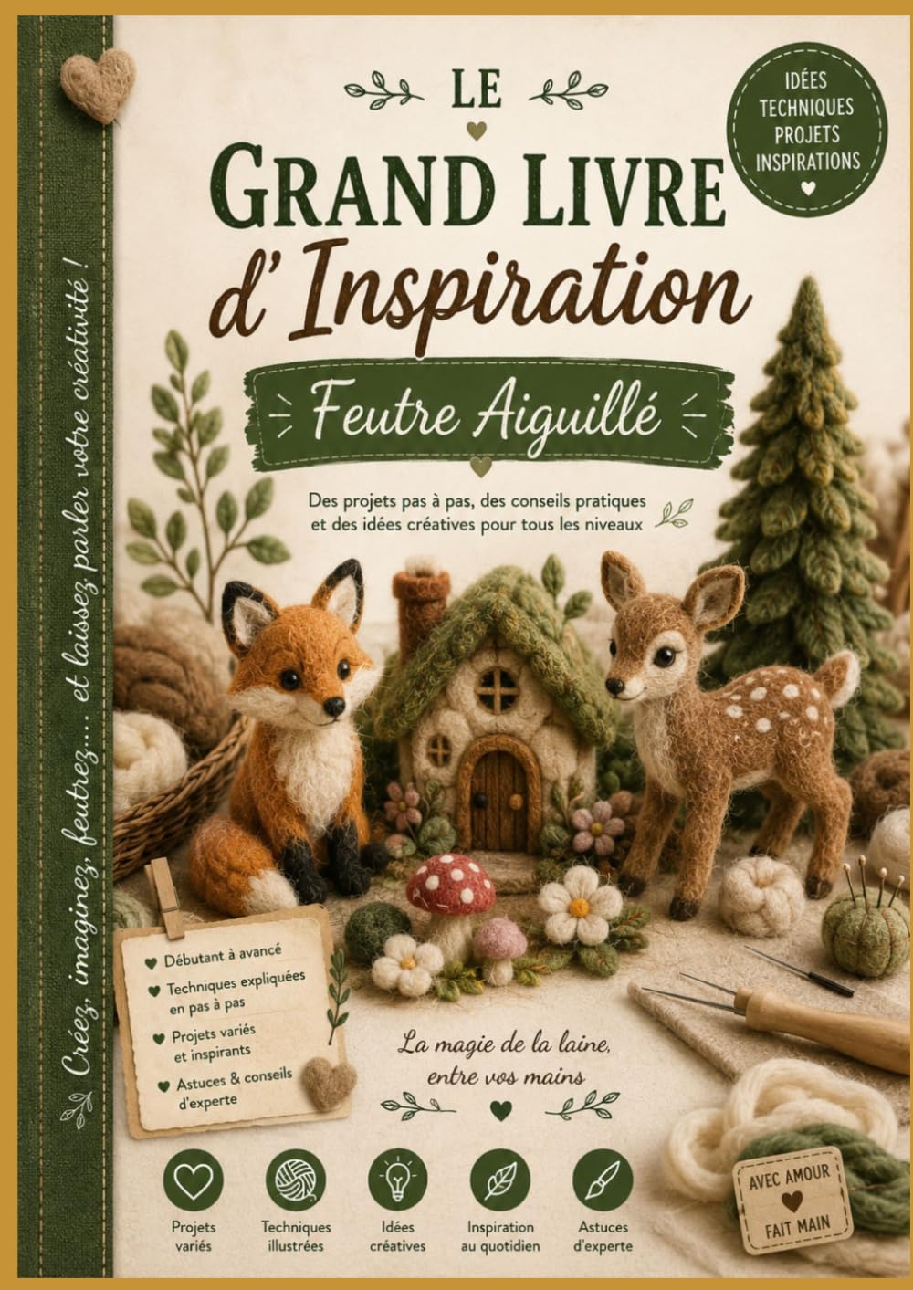 Le Grand Livre d'Inspiration Feutre Aiguillé: 100 idées de créations en feutre aiguillé à reproduire facilement (Atelier de Sandra – Guides Créatifs) (French Edition) baixar livro de graça