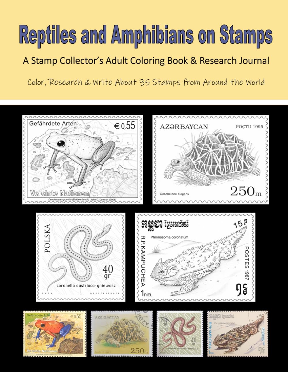 capítulo por capítulo baixar Reptiles and Amphibians on Stamps: A Stamp Collector’s Adult Coloring Book & Research Journal