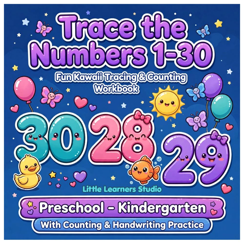 Tracing Numbers and Writing Workbook for Kids Ages 3-8: Learn to Trace Numbers 1-30, Number Writing Practice, Counting & Handwriting Activities for kids Ages 3-8 baixar o livro de graça