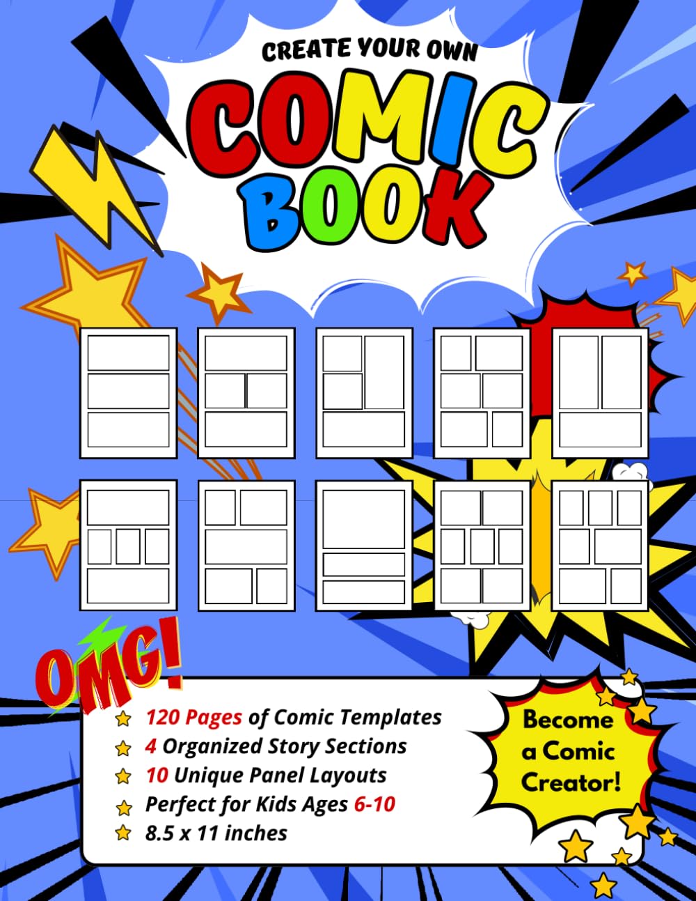 ler totalmente Blank Comic Book For Kids: Create Your Own Comic /Make Your Own Comic /Comic Book Journal Notebook / Large Comic