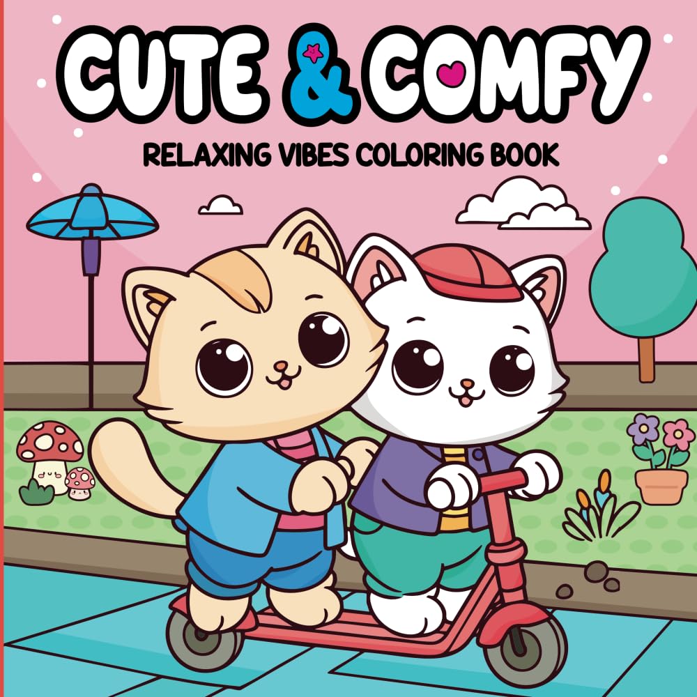 capítulo por capítulo baixar Cute & Comfy Coloring Book for Adults - Bold Easy - Livro de Colorir Adulto