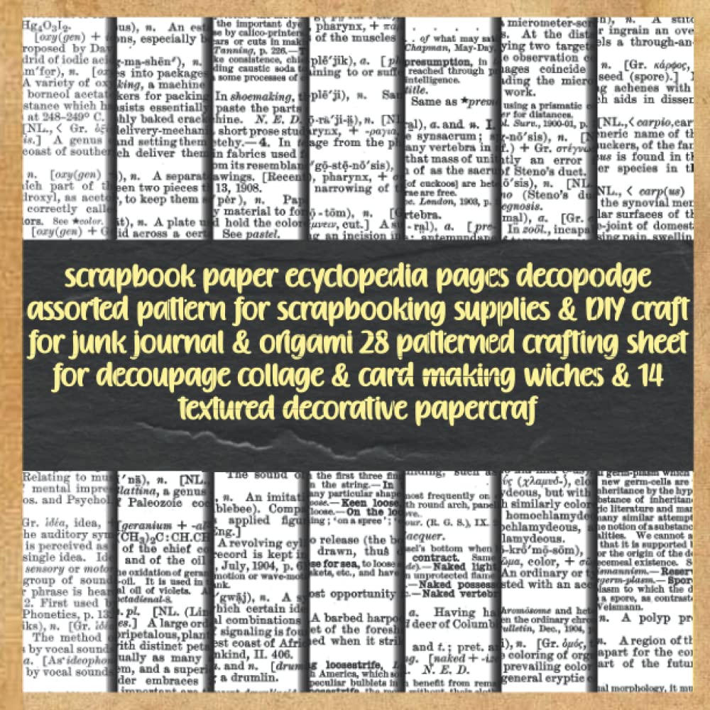 scrapbook paper ecyclopedia pages decopodge assorted pattern for scrapbooking supplies & DIY craft for junk journal & origami 28 patterned crafting... wiches & 14 textured decorative papercraf baixar livro de graça