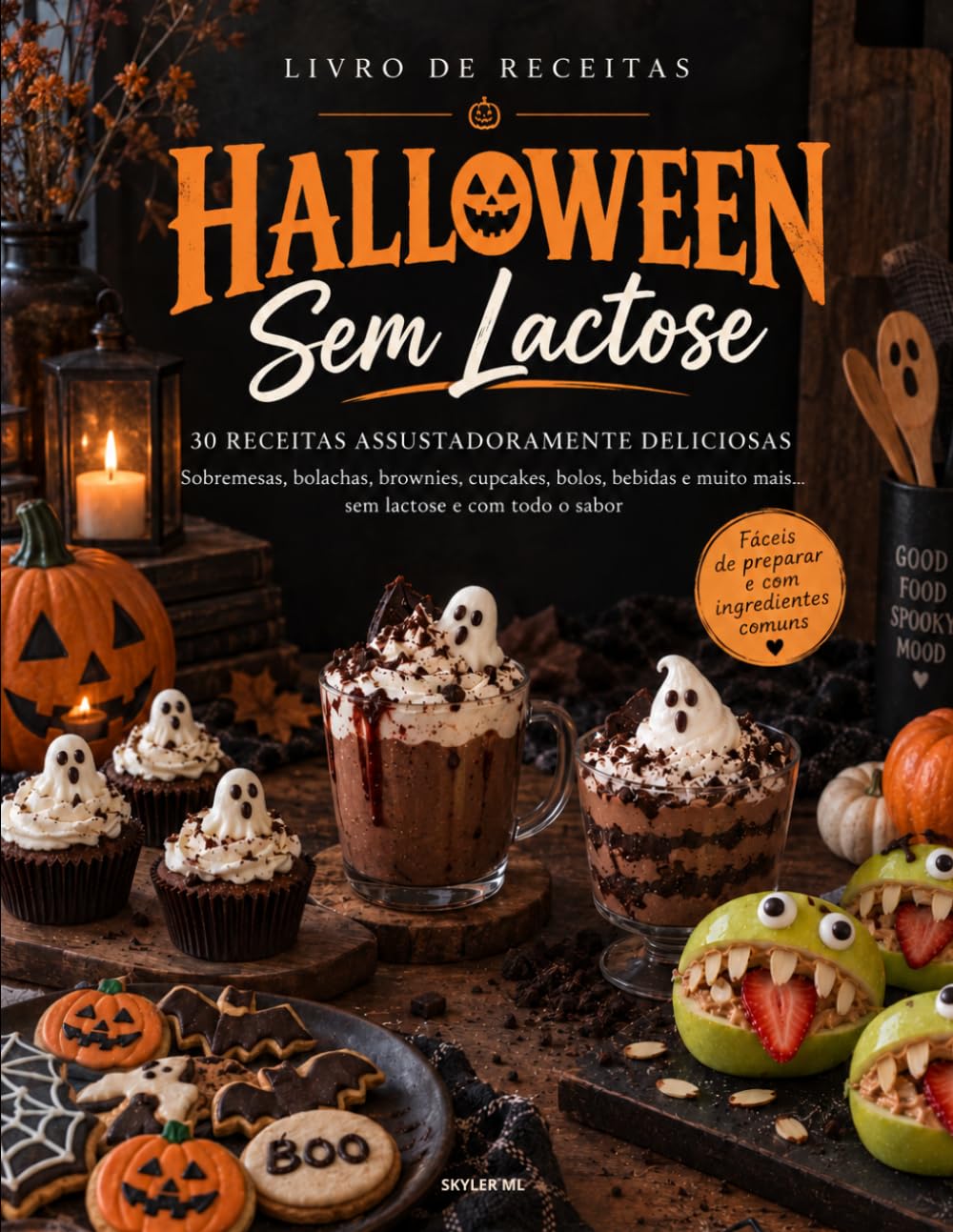 capítulo por capítulo baixar Receitas de Halloween Sem Lactose: 30 sobremesas fáceis e assustadoramente deliciosas: bolachas, brownies, cupcakes, bolos e bebidas para uma festa de Halloween inesquecível (Portuguese Edition)