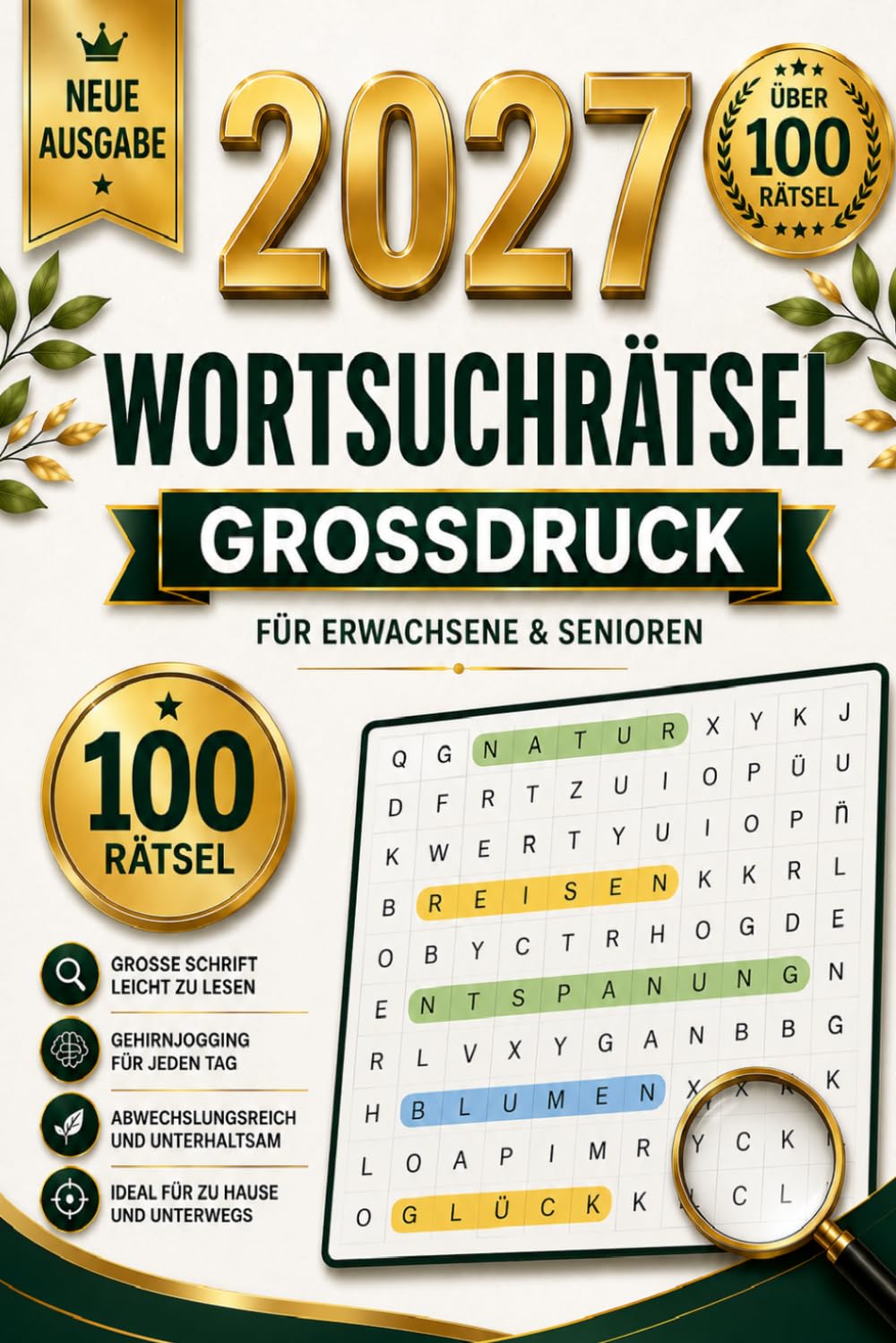 2027 Wortsuchrätsel Großdruck für Erwachsene & Senioren: 100 abwechslungsreiche Worträtsel mit Lösungen | Große Schrift | Gehirnjogging für jeden Tag (German Edition) baixar o livro de graça