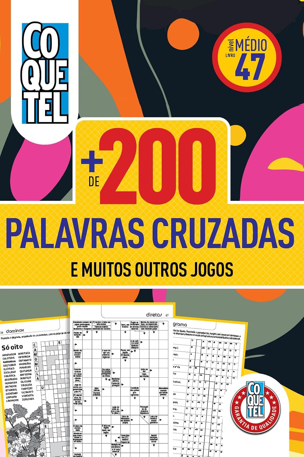 Livro Coquetel Mais de 200 Palavras Cruzadas 47