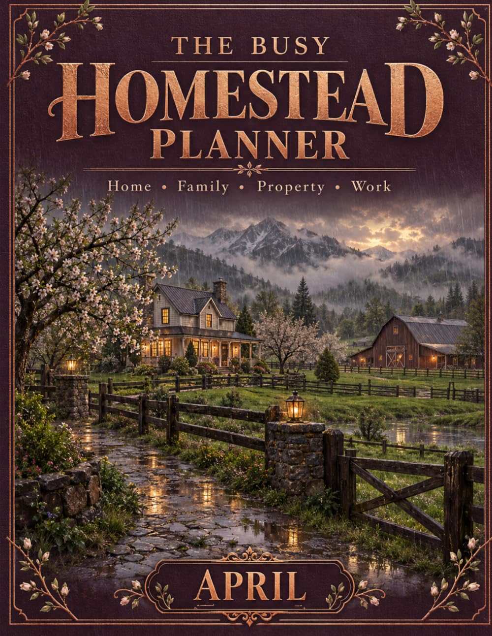 The Busy Homestead Planner: April Undated Monthly Edition