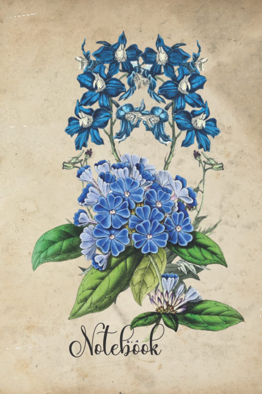 Notebook: Vintage blue flowers 6''x9'' 120 pages baixar o livro de graça