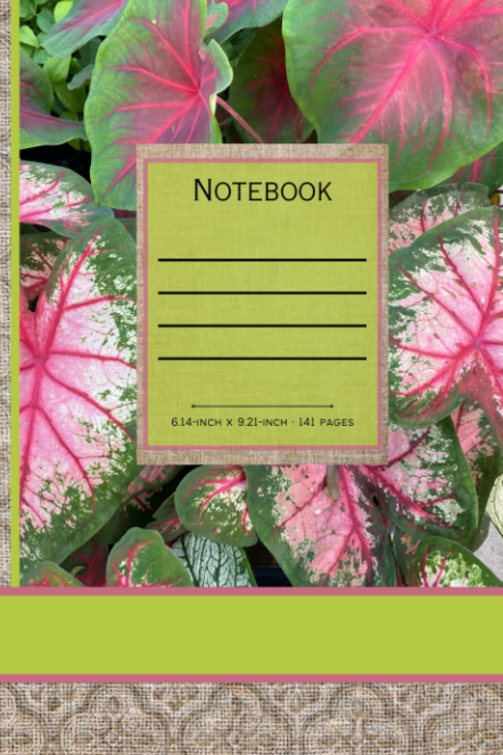 ler totalmente Notebook for Plant Lovers: Glossy, Lined-Caladium Photo Cover