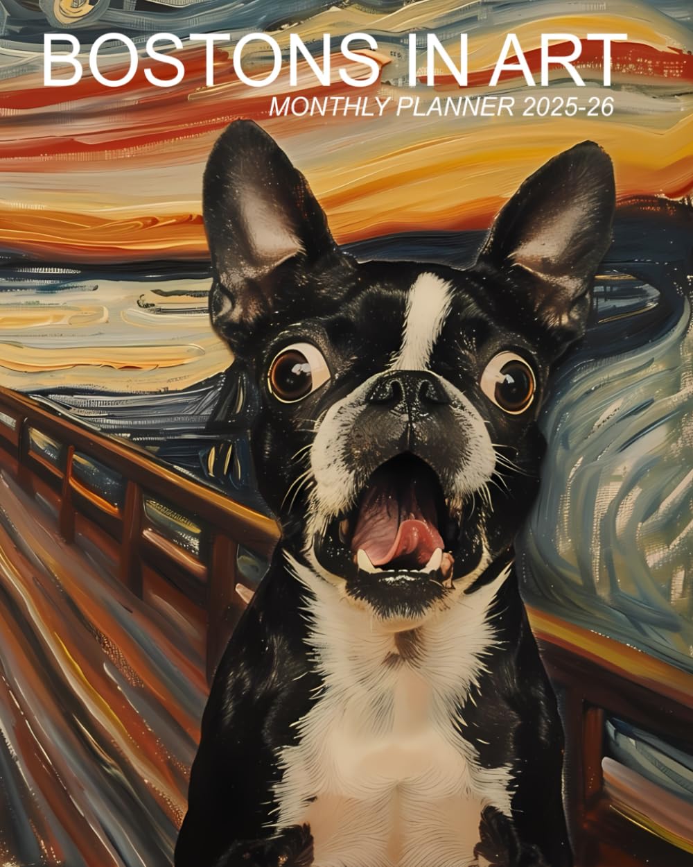 Boston Terriers in Art: Monthly Planner 2025-2026 baixar o livro de graça