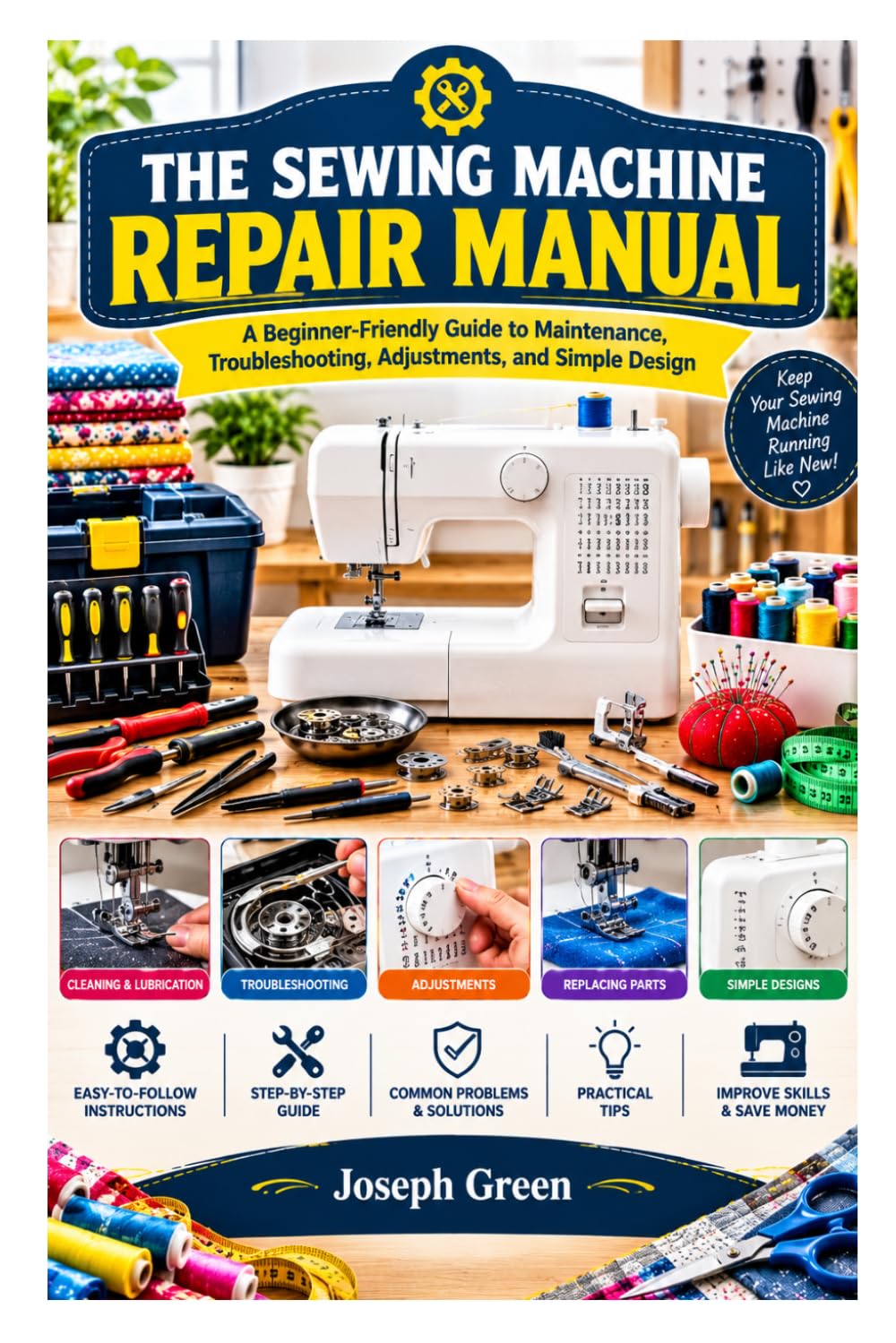 ler totalmente The Sewing Machine Repair Manual: A Beginner-Friendly Guide to Maintenance, Troubleshooting, Adjustments, and Simple design