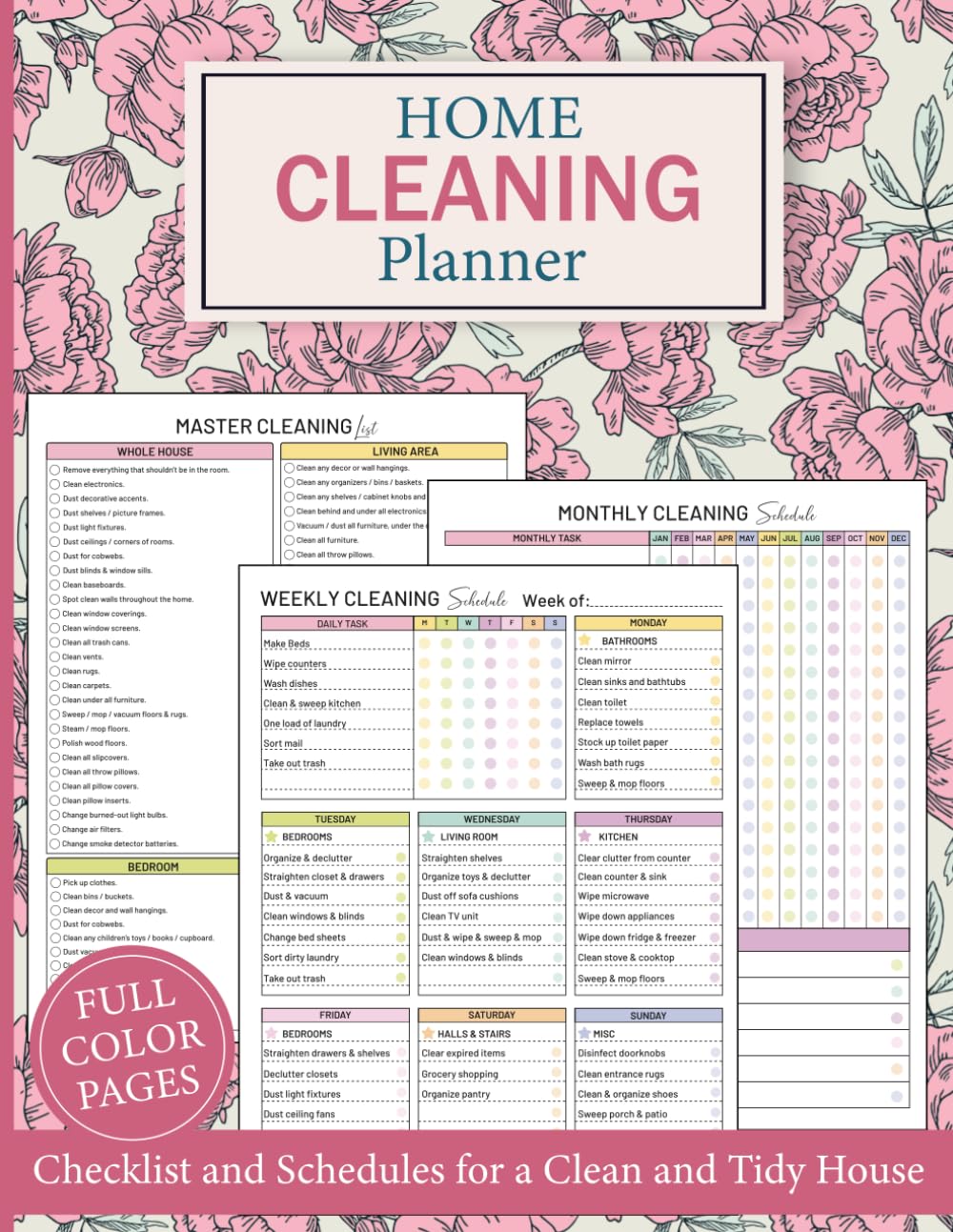 Home Cleaning Planner: Your Complete 32-Week House Cleaning & Organization Workbook, Step-by-Step Checklists, Simple Routines & Declutter Plans for Busy Moms baixar o livro de graça