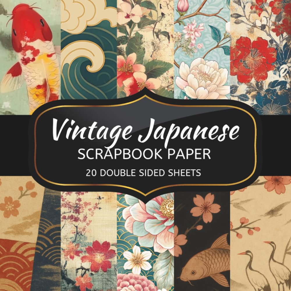 Vintage Japanese Scrapbook Paper: 20 Sheets Double Sided Color, Decoupage, Junk Journal & DIY Projects, Decorative Craft Paper Pad for Scrapbooking | 8.5 x 8.5 baixar livro de graça