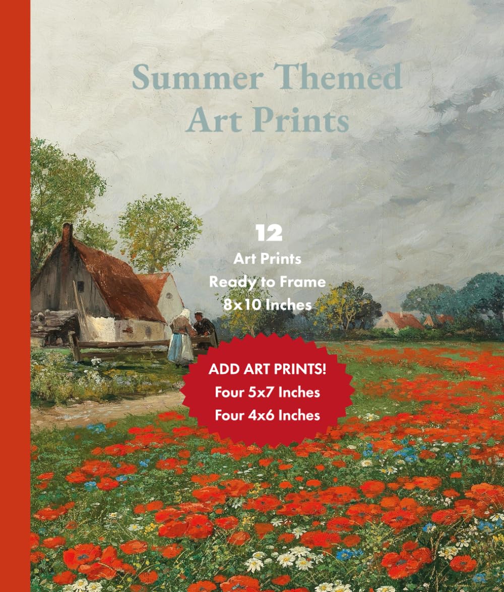 ler totalmente Summer Themed Art Prints: 12 Art Prints Ready to Frame 8x10 Inches