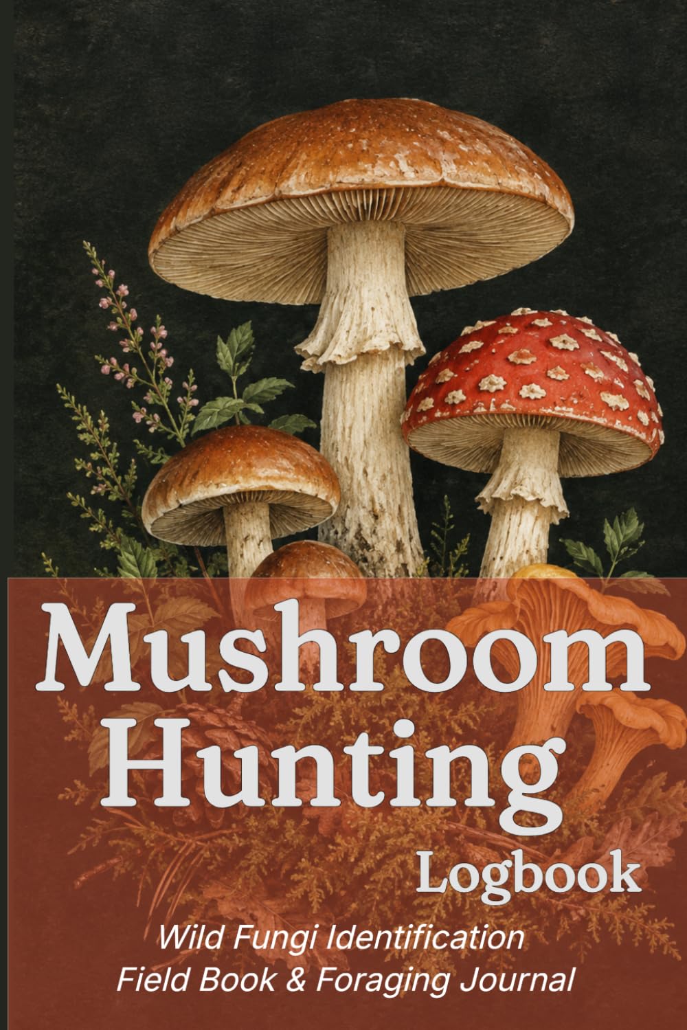 Mushroom Hunting Logbook: Wild Fungi Identification Field Book | Foraging Journal for Harvesting Caps & Stalks with Spore Print Zones, Index and Note Pages baixar o livro de graça