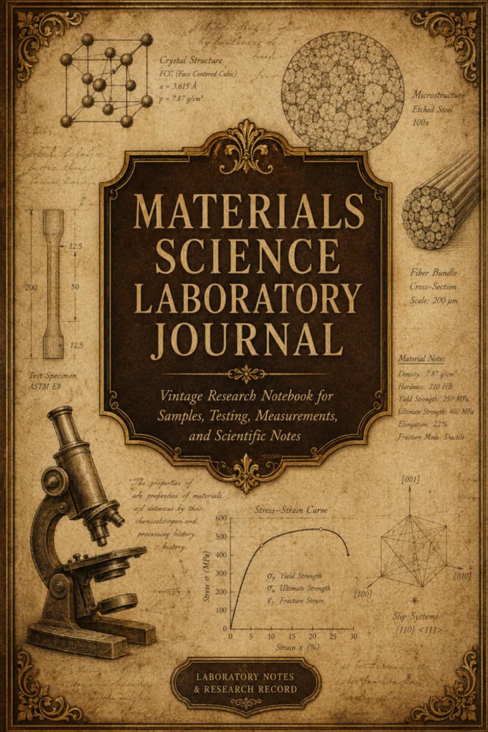 Materials Science Laboratory Journa: Vintage Research Notebook for Samples, Testing, Measurements, and Scientific Notes | Antique Engineering Journal and Lab Record Book baixar o livro de graça