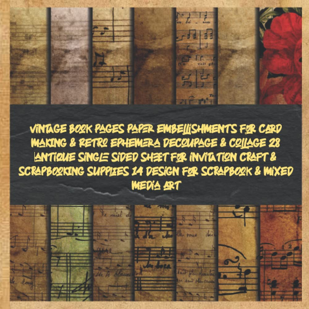 capítulo por capítulo baixar vintage book pages paper embellishments for card making & retro ephemera decoupage & collage 28 antique single sided sheet for invitation craft &... collection pack for DIY crafting projects