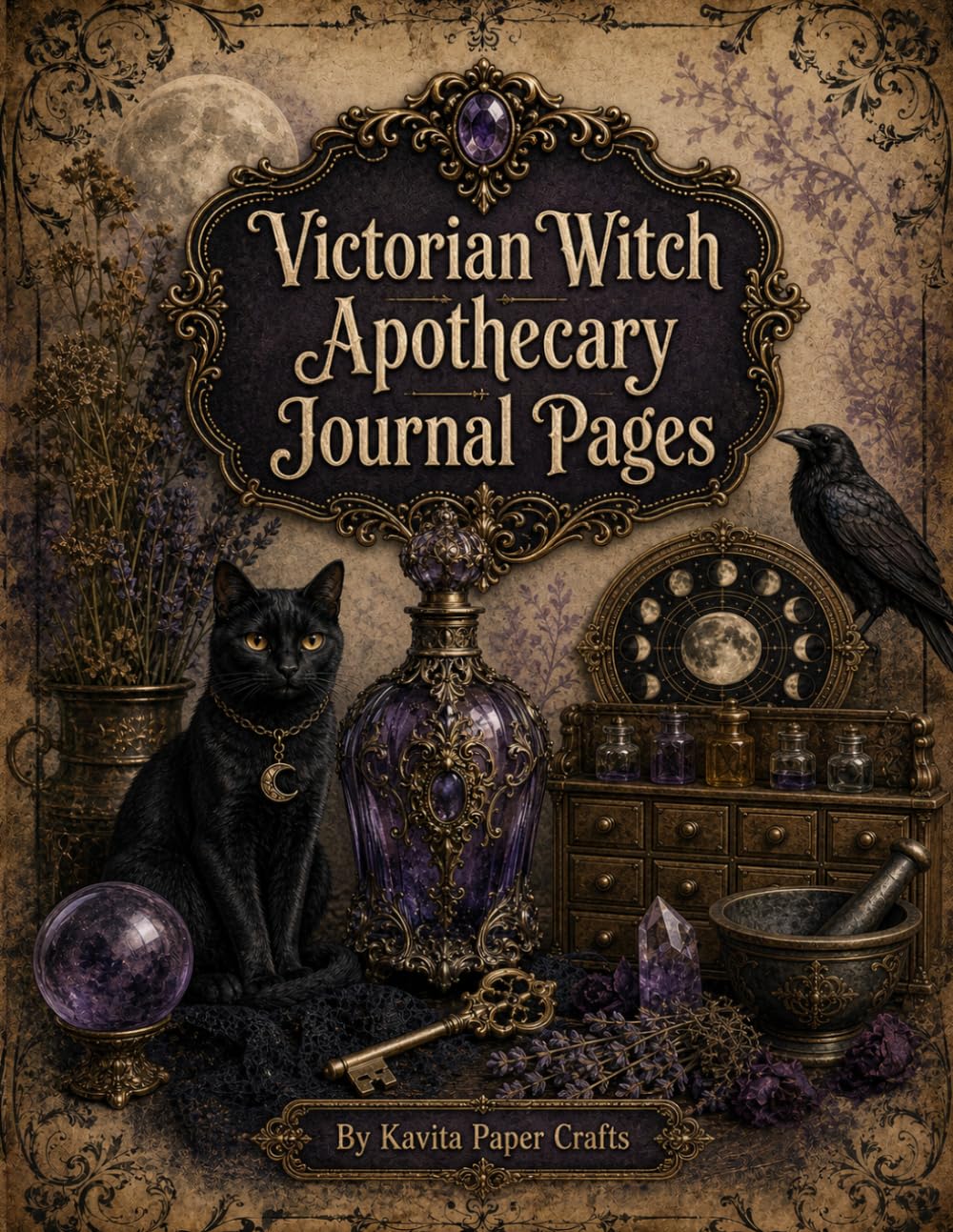 Victorian Witch Apothecary Journal Pages: Gothic Potion Labels, Spellbook Ephemera and Antique Herbarium Designs for Scrapbooking, Collage and Paper Crafts baixar livro de graça