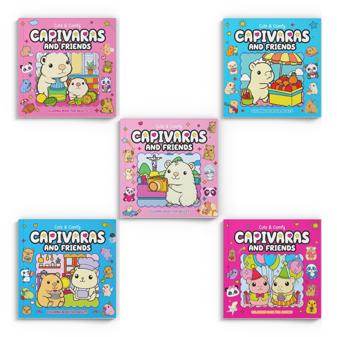 ler totalmente Combo Cute & Comfy Capivaras and Friends - Kit com 5 Livros
