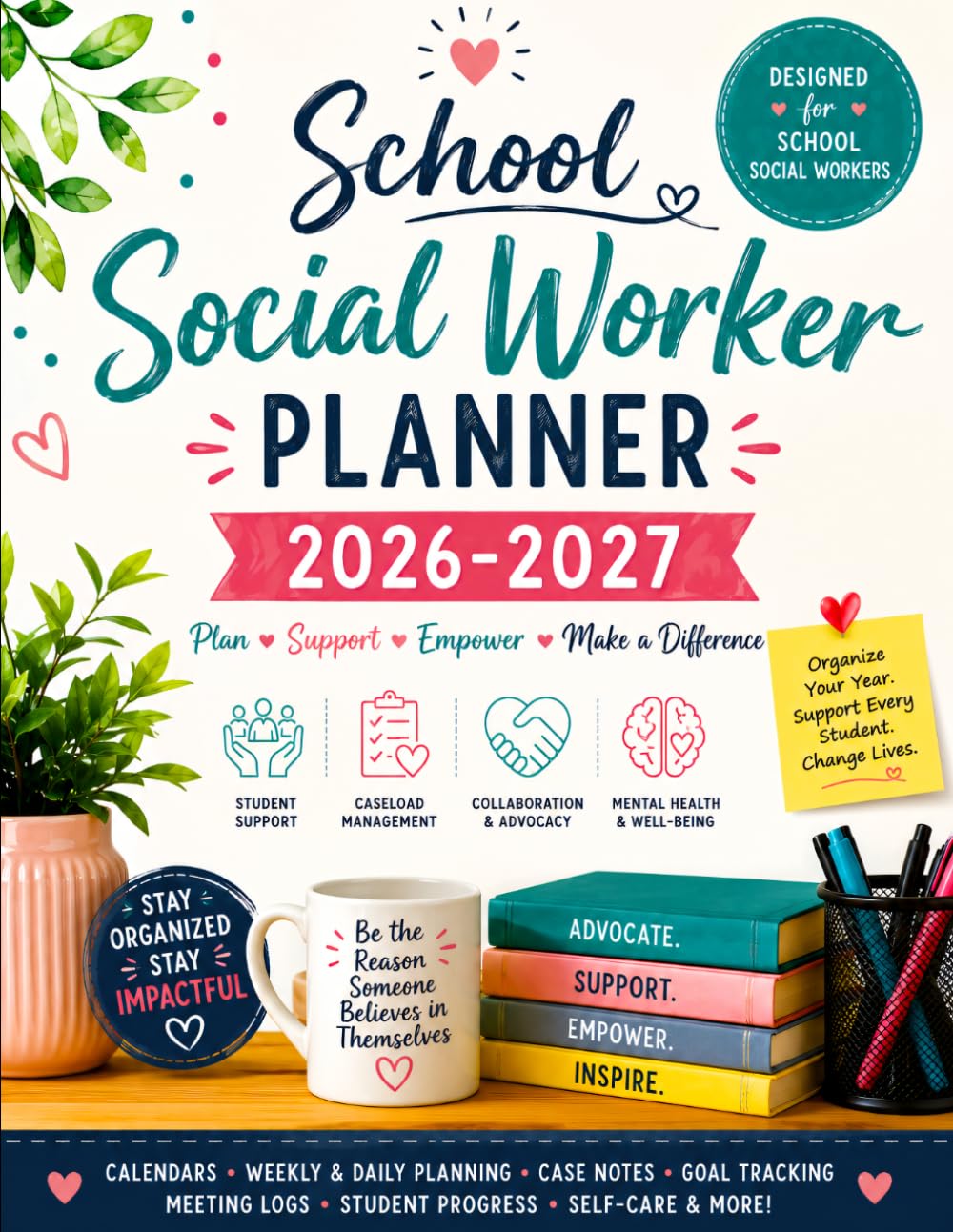 School Social Worker Planner: 2026-2027 Academic Year Organizer for Student Advocacy, Family Partnership, Referrals, Attendance Support, and Case Follow-Up baixar livro de graça
