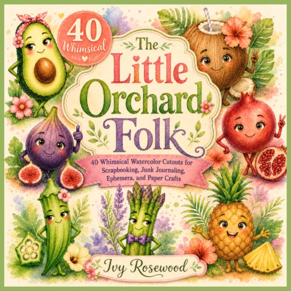 capítulo por capítulo baixar The Little Orchard Fold: 40 Whimsical Watercolor Cutouts for Scrapbooking, Junk Journaling and Ephemera