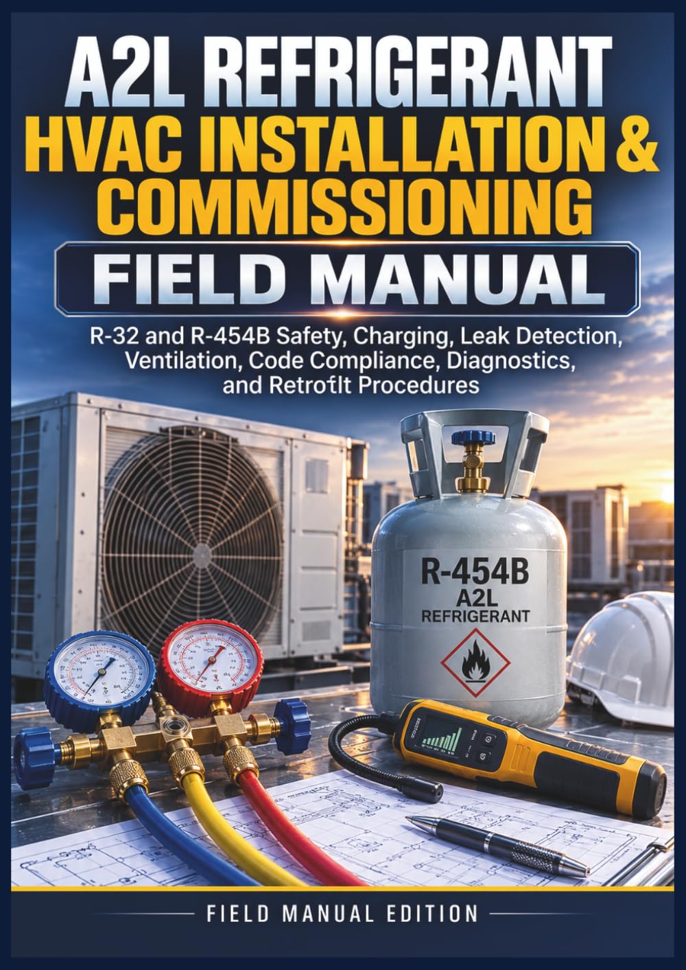 ler totalmente A2L Refrigerant HVAC Installation & Commissioning Field Manual: R-32 and R-454B Safety, Charging, Leak Detection, Ventilation, Code Compliance, Diagnostics, and Retrofit Procedures