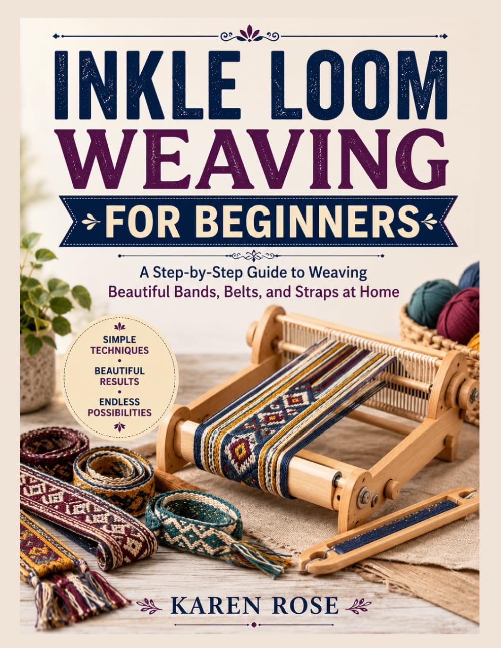 ler totalmente Inkle Loom Weaving For Beginners: A Step-by-Step Guide to Weaving Beautiful Bands, Belts, and Straps at Home