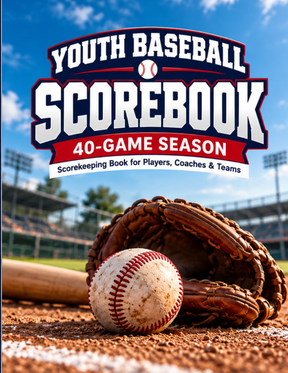 Youth Baseball Scorebook: 40-Game Season Scorekeeping Book for Players, Coaches & Teams baixar o livro de graça