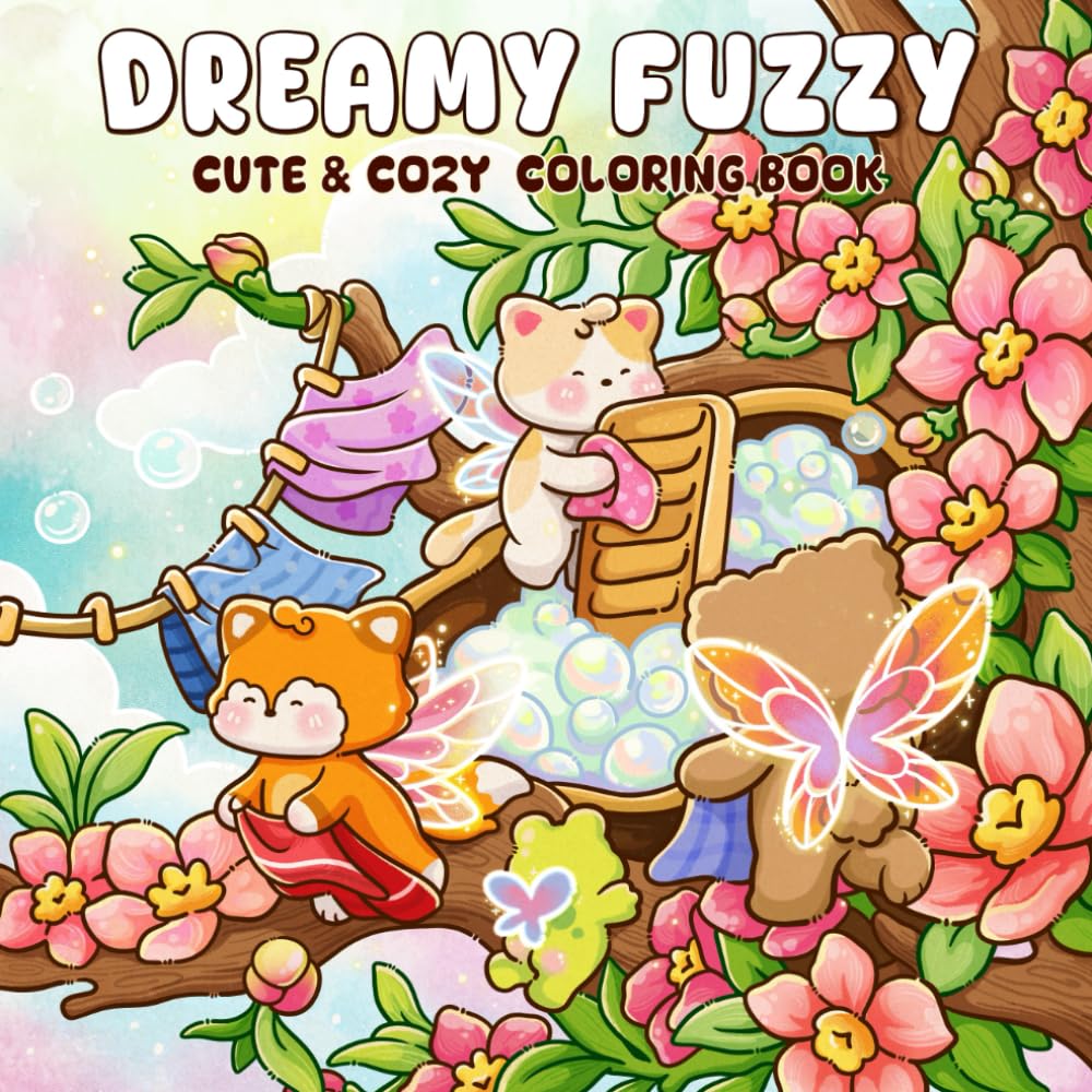ler totalmente Dreamy Fuzzy: A Cute & Cozy Coloring Book for Adults and Teens Featuring Adorable Animals Friends in Magical Scenes for Stress Relief