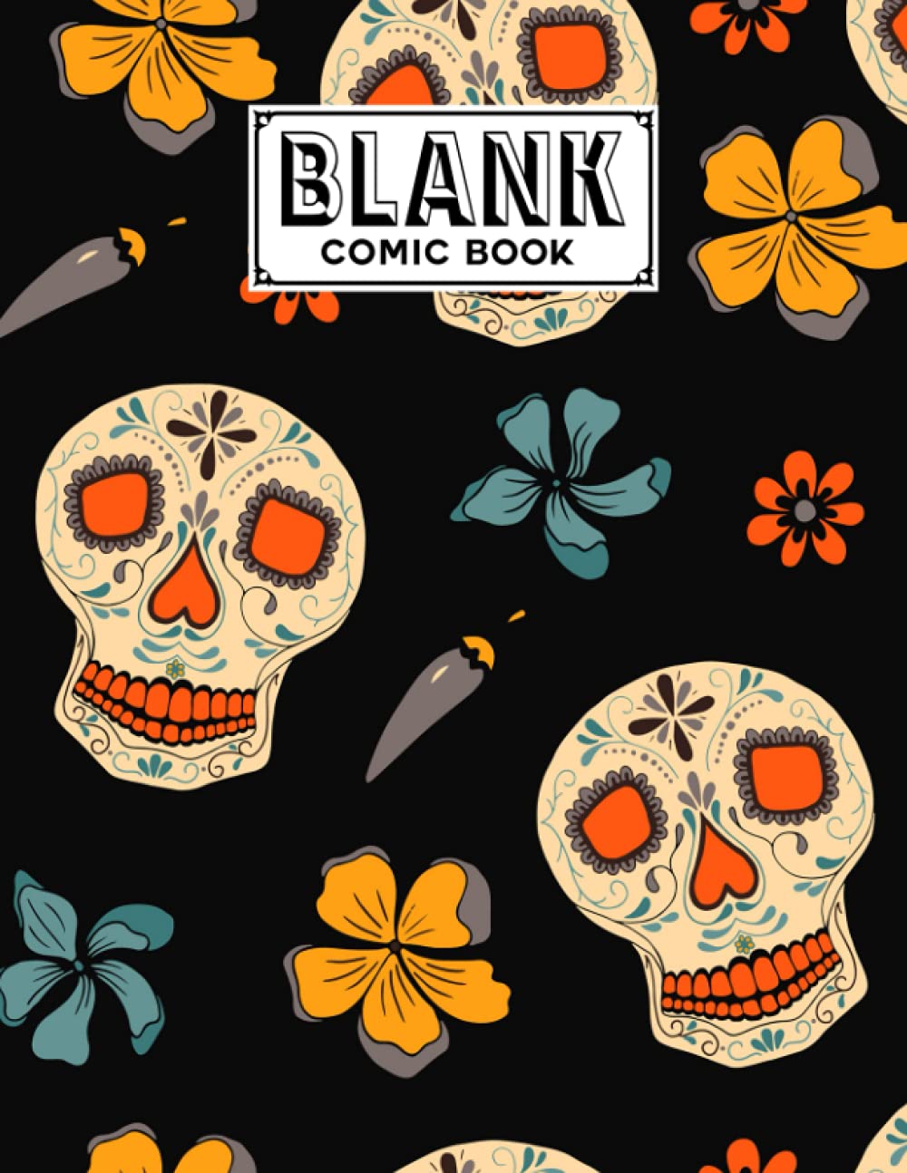 Blank Comic Book: Skull Cover, Draw Your Own Comics - 120 Pages of Fun and Unique Templates - A Large 8.5" x 11" Notebook by Sigrun Frey baixar livro de graça