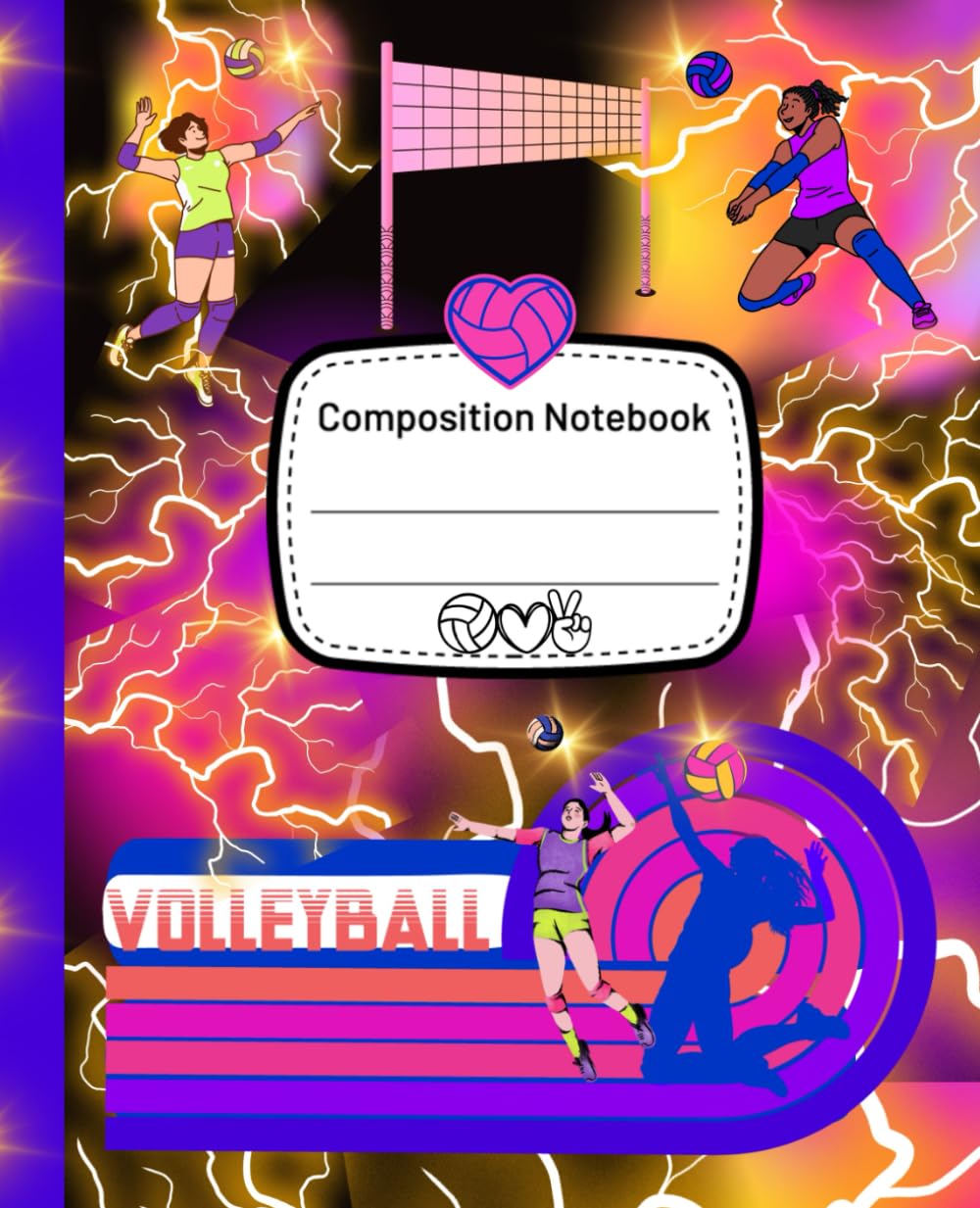 Composition Notebook (College Ruled): Cute Volleyball Lined Page Journal for Teens, Students and Sports Fans baixar o livro de graça