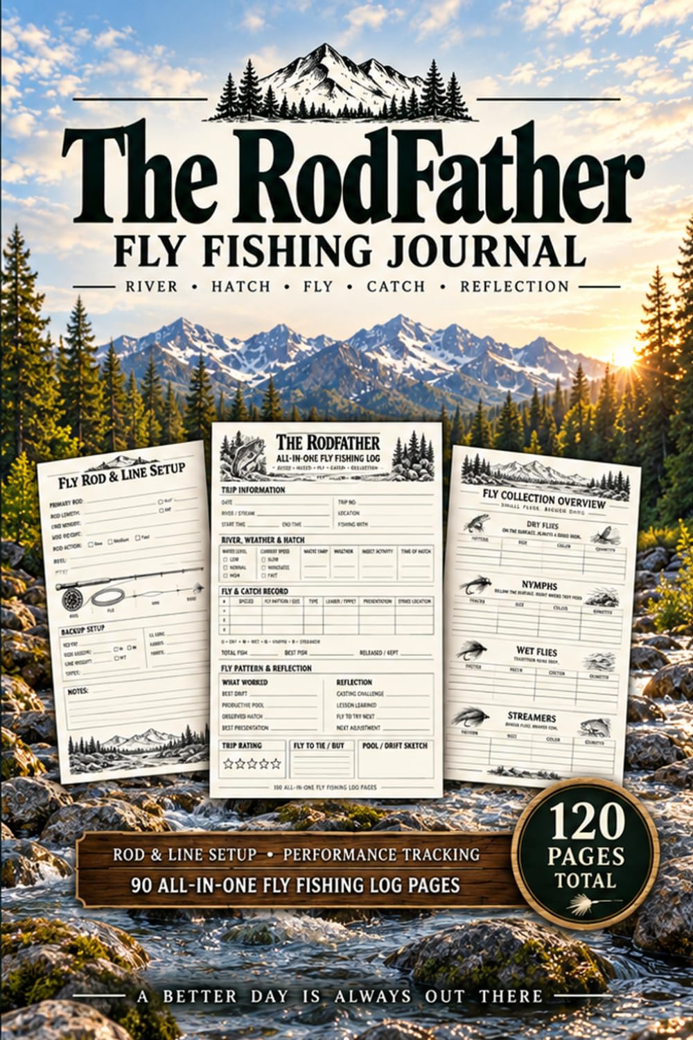 The RodFather Fly Fishing Journal: A Complete Fly Fishing Log Book for Tracking Rivers, Hatches, Flies, Drift, Presentation, Catches and Fishing Reflections baixar o livro de graça