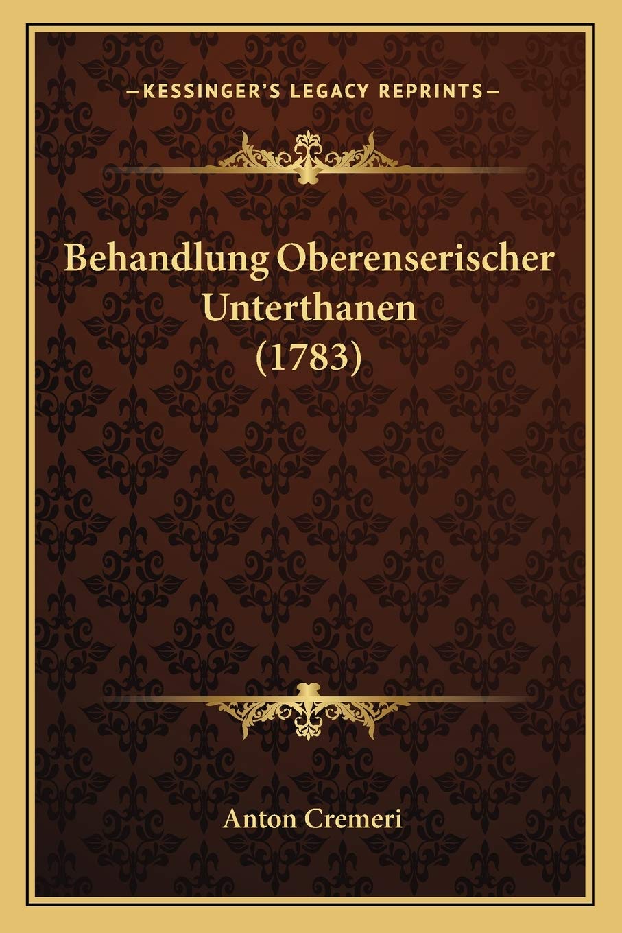capítulo por capítulo baixar Behandlung Oberenserischer Unterthanen (1783)
