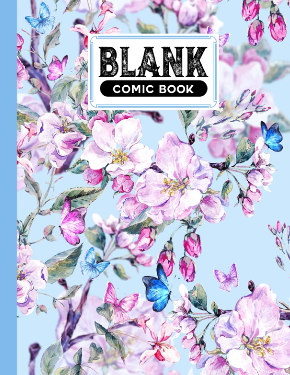 ler totalmente Blank Comic Book: Premium Watercolor Florals Cover Blank Comic Book, Create Your Own Story, Journal, Notebook, Sketchbook for Kids and Adults, 120 Pages - Size 8.5" x 11" Notebook by Florian Benz