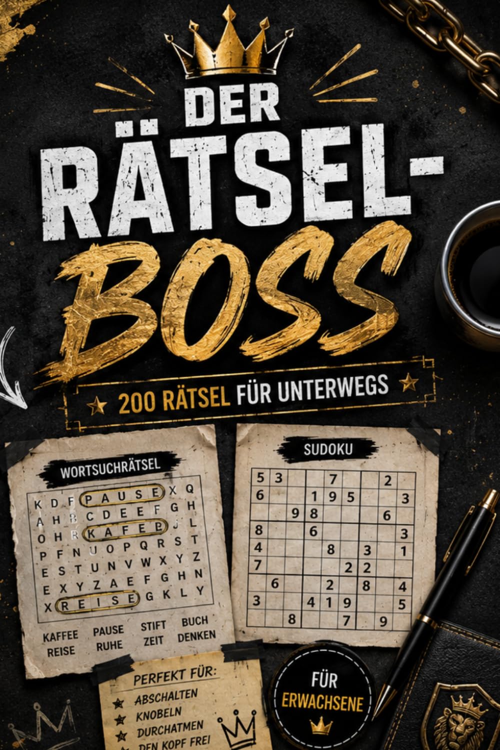 Rätsel-Boss – 200 Rätsel: Schaffst du alle von leicht bis knifflig? Wortsuchrätsel, Sudoku, Buchstabensalat, Denkfragen und noch mehr (German Edition) baixar o livro de graça